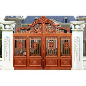 Retro puidust värvi alumiinium sisehoov uks